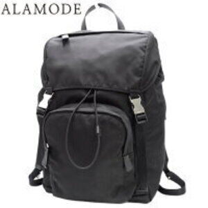 Prada Tessuto Backpack Triangle Logo Daypack Shoulder Bag Black Nylon